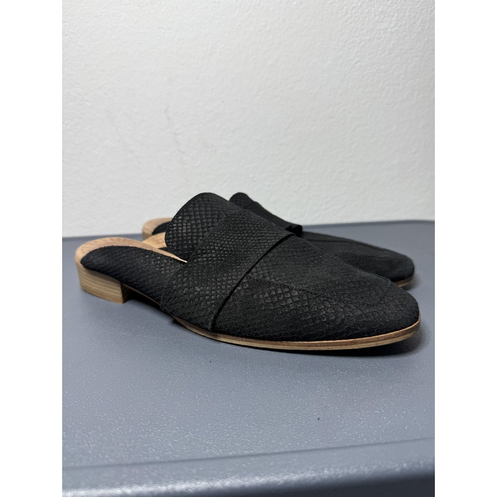 Free People Shoes Womens Size 10 Black Suede Loafer‎ Mules Slip On Spain EU 41